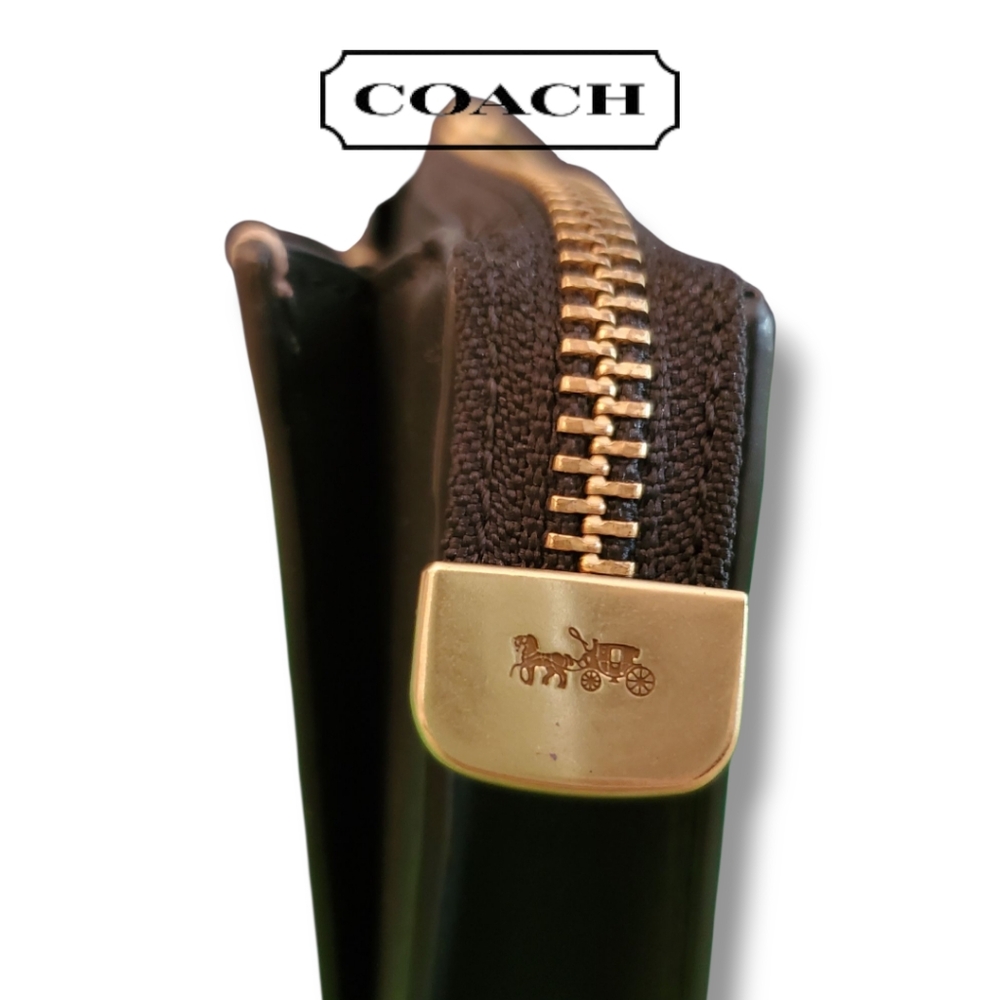 Coach Dreamer Signature Canvas Black & Brown Clutch Wristlet 73958 COA Included - Picture 14 of 17